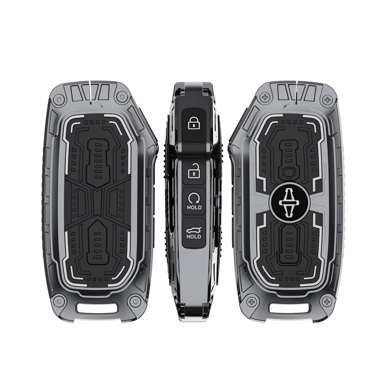 Kia smart key cover with premium zinc alloy body and luminous silicone protection