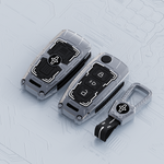 AutoThrill Premium Cortex Silver Key Cover Compatible with Tata Tiago | Nexon | Altroz | Safari | Storme | Zest | Bolt | Tigor | Punch | Hexa 3 Button Flip Key
