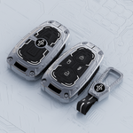 AutoThrill Premium Cortex Silver Key Cover Compatible with Tata Harrier | Safari | Nexon | Altroz | Tigor | EV | Punch | Tiago EV Electric - 4 Button Smart Key Only
