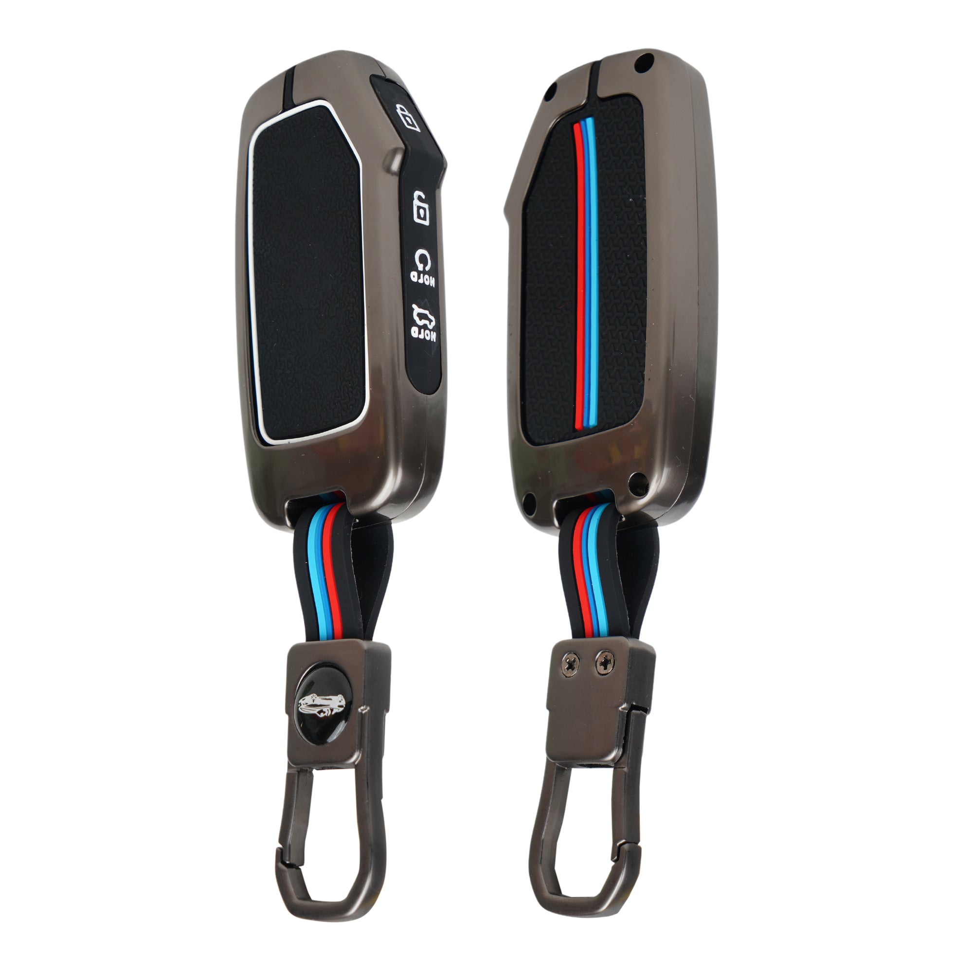 Two car key Cover with visible logo on a white background