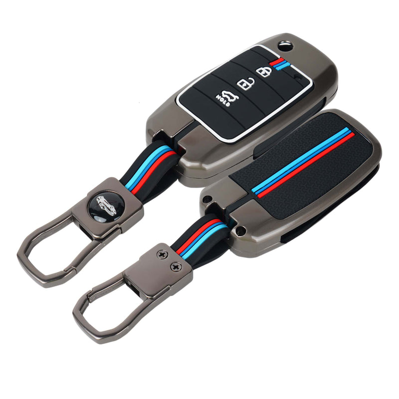 Auto Thrill Premium Key Cover Compatible for Kia 3 Button Flip Key suitable for Seltos, Sonet.
