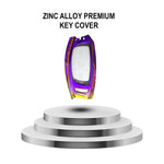 AUTO THRILL Premium Multi Violet Metal Key Cover Compatible with Hyundai i20, Creta, Venue, Tucson, Alcazar, Verna, Xcent, Aura, Elantra 3 Button Smart Key Special Feature Visibilitye in low-ligh Condition