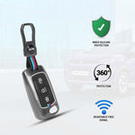 AutoThrill Premium Key Cover Compatible with Tata Tiago | Nexon | Altroz | Safari | Storme | Zest | Bolt | Tigor | Punch | Hexa 3 Button Flip Key