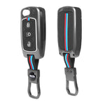 AutoThrill Premium Key Cover Compatible with Tata Tiago | Nexon | Altroz | Safari | Storme | Zest | Bolt | Tigor | Punch | Hexa 3 Button Flip Key