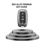 Zinc alloy premium key cover on a white background with text