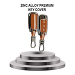 AutoThrill Premium Metal Chrome Brown Key Cover Compatible with Tata Tiago | Nexon | Altroz | Safari | Storme | Zest | Bolt | Tigor | Punch | Hexa 3 Button Flip Key