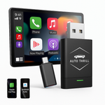 AutoThrill 2-in-1 Wireless Car Adapter | Convert Wired Android Auto & CarPlay to Wireless | Bluetooth Connectivity | Compatible with OEM Stereo Screen Wired Android Auto/CarPlay