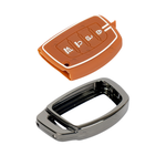 Auto thrill Premium Metal Key Cover Compatible with Hyundai Alcazar and Creta Car 4 Button Smart Key