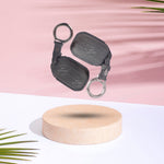 Premium leather Suzuki car key cover with stitched finish and durable metal ring for smart remote key protection
