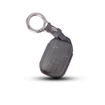 Premium leather Suzuki car key cover with stitched finish and durable metal ring for smart remote key protection