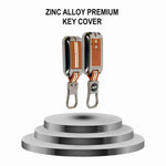 Auto Thrill Premium Chrome Brown Key Cover for Baleno, Grand Vitara, XL6, Swift, Brezza, Celerio, Ignis, Ertiga, Dzire, Fronx, Rumion, Glanza, Hyryder - 2 Button Smart Key