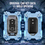 Auto Thrill Premium Cortex Silver Key Cover for Baleno, Grand Vitara, XL6, Swift, Brezza, Celerio, Ignis, Ertiga, Dzire, Fronx, Rumion, Glanza, Hyryder - 2 Button Smart Key