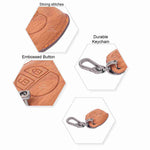 Auto Thrill Premium Leather Brown Key Cover Compitable for Suzuki Swift | Ertiga | Wagonr | Celerio | Swift Dzire | Alto | Fronx | Brezza | S Presso | Ignis | 2 Button Remote Key