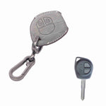Auto Thrill Premium Leather Gray Key Cover Compitable for Suzuki Swift | Ertiga | Wagonr | Celerio | Swift Dzire | Alto | Fronx | Brezza | S Presso | Ignis | 2 Button Remote Key