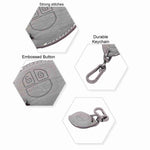 Auto Thrill Premium Leather Gray Key Cover Compitable for Suzuki Swift | Ertiga | Wagonr | Celerio | Swift Dzire | Alto | Fronx | Brezza | S Presso | Ignis | 2 Button Remote Key