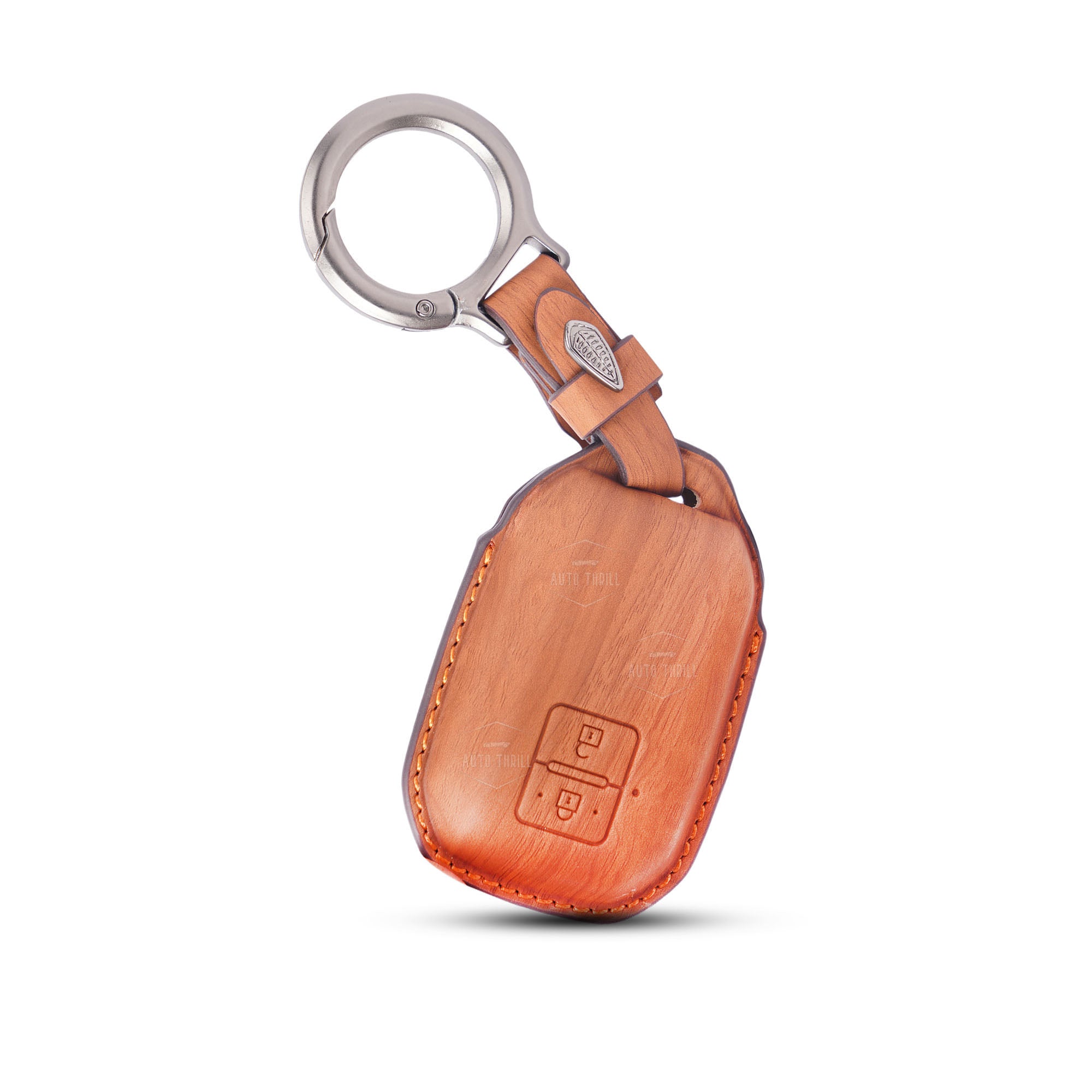 Premium leather car key cover for Suzuki Baleno Swift Dzire smart remote protector with durable key ring holder