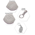 Premium leather Suzuki car key cover with stitched finish and durable metal ring for smart remote key protection