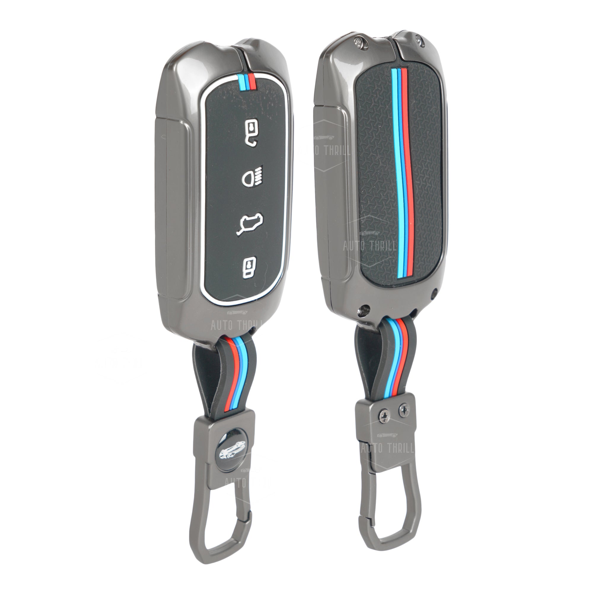 Auto Thrill Metal Key Cover for Tata Curvv Sierra & EV – Compatible with 4 Button Smart Key