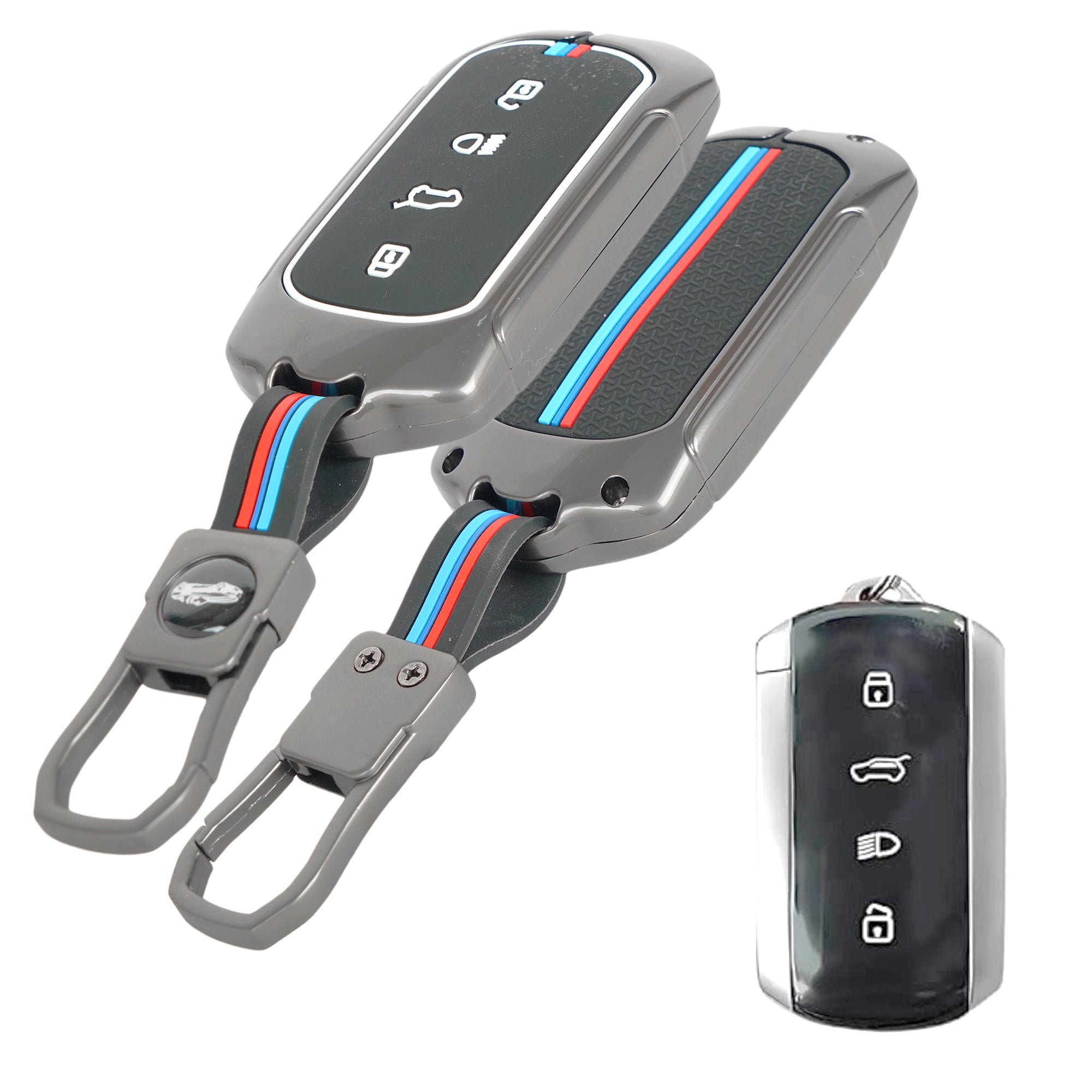 Auto Thrill Metal Key Cover for Tata Curvv Sierra & EV – Compatible with 4 Button Smart Key