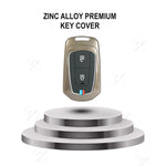 Zinc alloy premium key cover on a white background with text