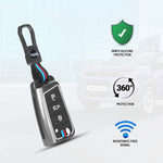 Premium key cover for Skoda and Volkswagen 3 button flip key with 360 protection