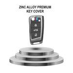 Premium zinc alloy key cover for Skoda Volkswagen 3 button flip key