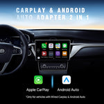 AutoThrill 2-in-1 Wireless Car Adapter | Convert Wired Android Auto & CarPlay to Wireless | Bluetooth Connectivity | Compatible with OEM Stereo Screen Wired Android Auto/CarPlay