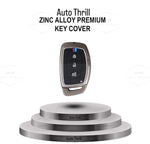 Heavy duty silicone key cover with anti scratch metal frame and durable keychain attachment