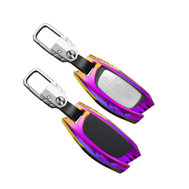 Heavy duty smart key protector with glossy rainbow finish and resistance free signal performance