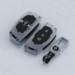 Rugged smart key protector with zinc alloy construction, stylish keychain attachment and full edge protection