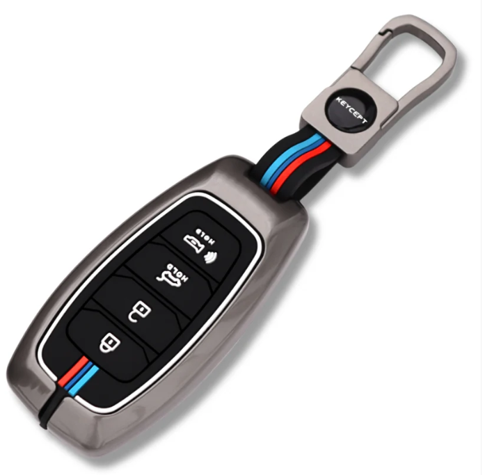 Car key cover with brand logo on a white background