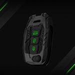 Auto Thrill Premium Metal Transform Black Key Cover Compatible with Hyundai i20 | Creta | Venue | Tucson | Alcazar | Verna | Xcent | Aura | Elantra | 3 Button Flip Key only