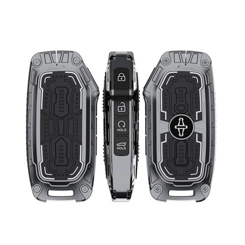 Kia smart key cover with premium zinc alloy body and luminous silicone protection