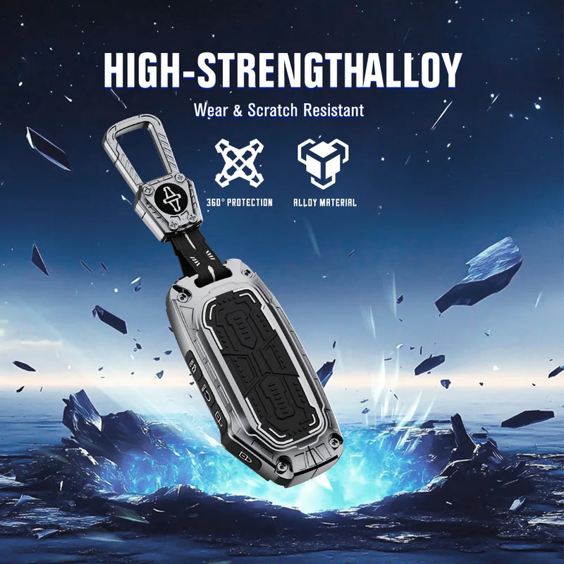 Modern Kia key protector with rugged alloy frame and shockproof silicone layer