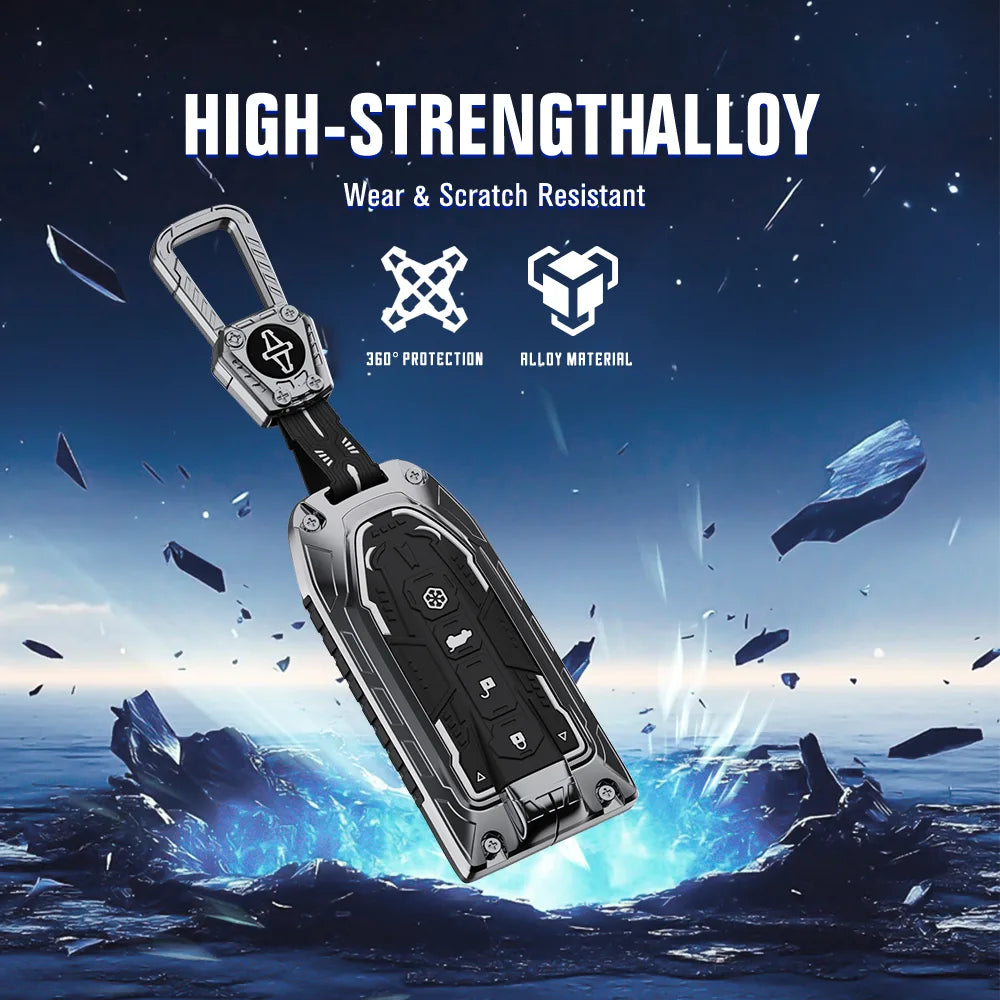 Shockproof smart key shell with glowing silicone design and full edge safety