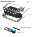 Auto Thrill Premium Key Cover Compatible For Mahindra Scorpio N | 3Xo | Xuv 300 | Marazzo | Xuv 700 | Xuv 400 Ev | Bolero | Thar 3 Button Flip Key