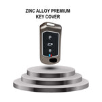 Zinc alloy premium key cover with remote control on a white background