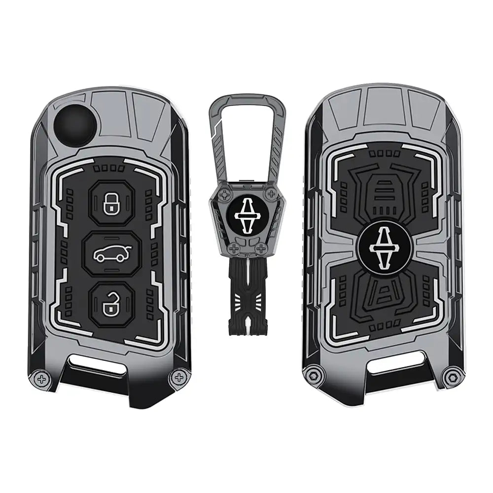 Heavy duty zinc alloy key case with 360 degree protection and anti scratch finish