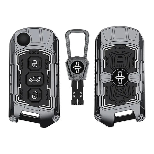 Heavy duty zinc alloy key case with 360 degree protection and anti scratch finish