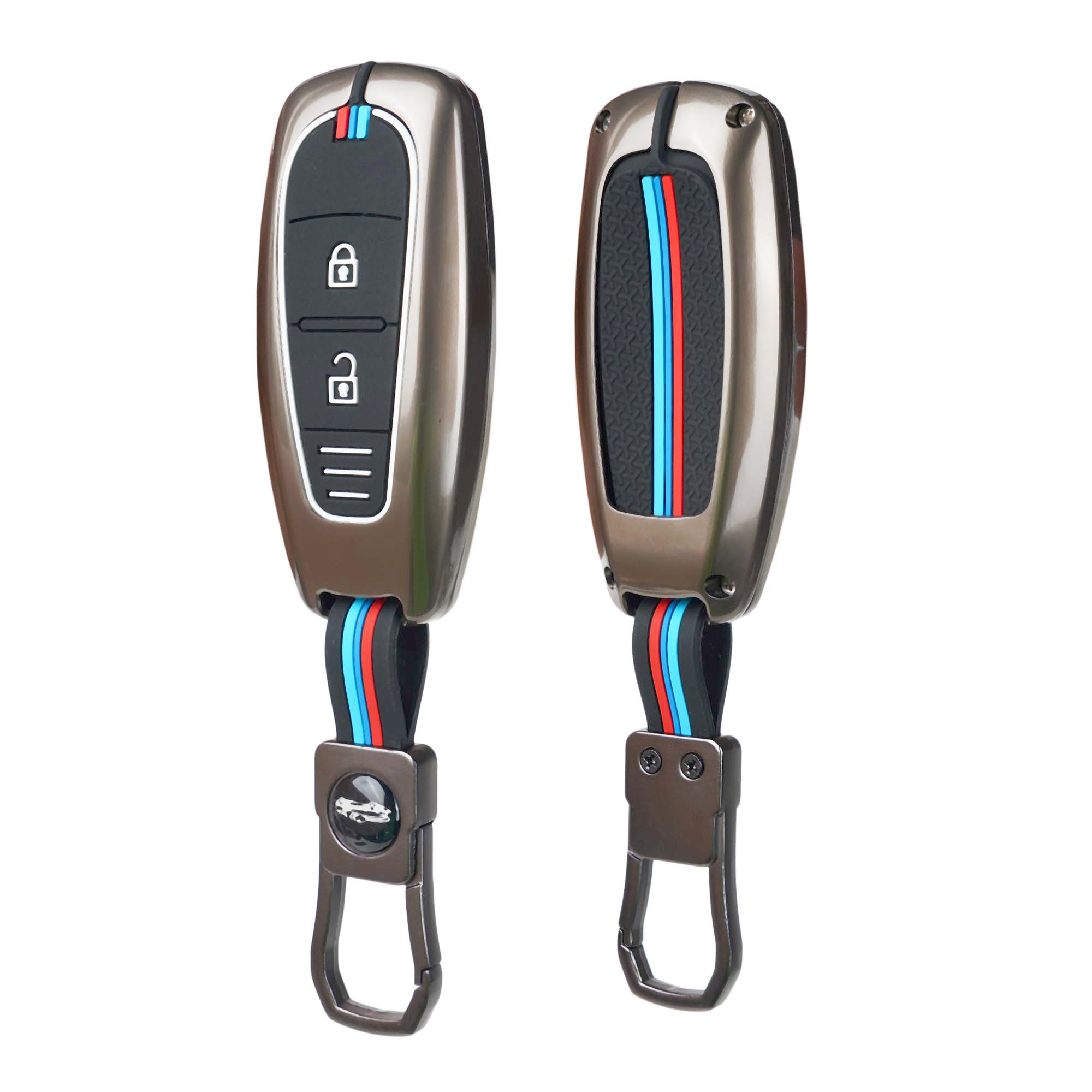 Two car key cover with a visible brand logo on a white background