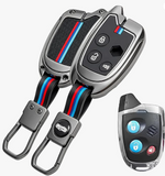 Car key fob cover with remote control on a white background