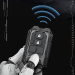 Premium Suzuki car key cover heavy duty smart key shell for 2 button remote with stylish black armor body and hook