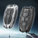 AutoThrill Premium Transform Black Key Cover Compatible with Tata Harrier | Safari | Nexon | Altroz | Tigor | EV | Punch | Tiago EV Electric - 4 Button Smart Key Only (Black)