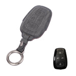 Leather key cover compatible with Tata Harrier Safari Nexon Altroz Punch 4 button smart key