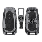 Premium armored smart key cover with zinc alloy body and glowing silicone protection design