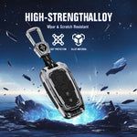 Luxury smart key protector with non signal blocking structure and durable alloy frame