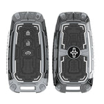 Durable metallic key protector with soft silicone inner layer and advanced anti scratch finish